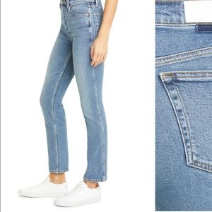 NEW.Red/Done'80s High Waist Slim Straight Leg